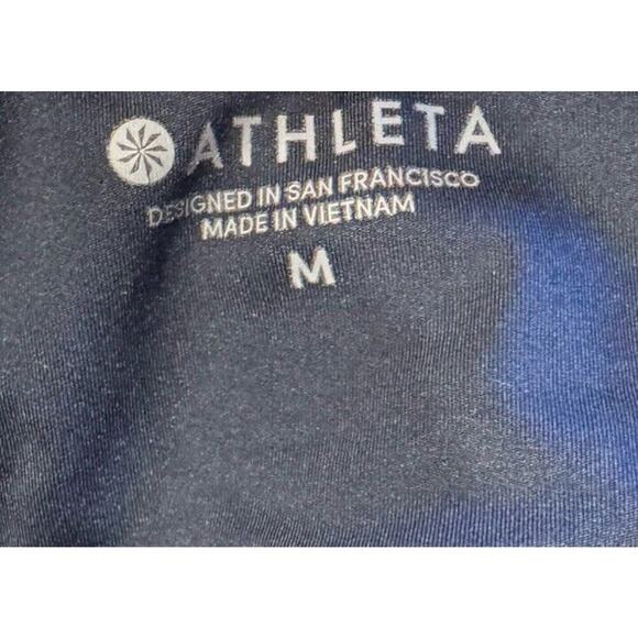 Athleta Women’s Size Medium Colorblock Contender 7/8 Tight Navy Blue Gym Workout - Picture 7 of 8